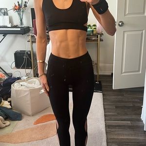 black free people movement workout set xs